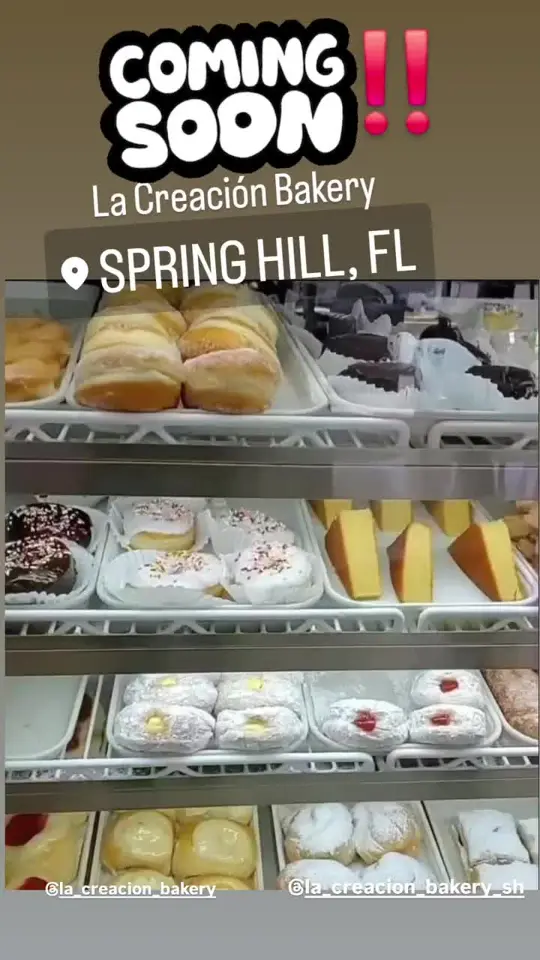 La Creación Express in Wesley Chapel showing bakery, cafe, video by la_creacion_bakery_sh on TikTok