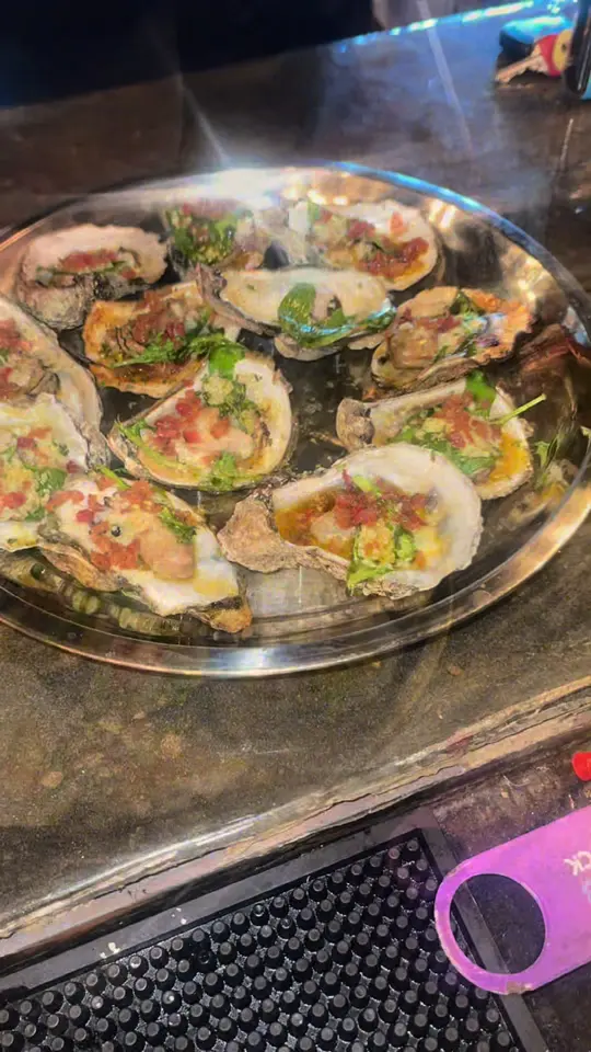 La Di Da Gastro Pub in Tampa showing oysters, smoked oysters, happy hour specials, restaurant visit, video by ladidagastropub on TikTok