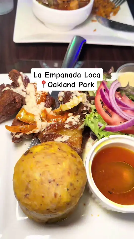 La Empanada Loca in Oakland Park showing review, puertorican eats, video by wherewasbria on TikTok