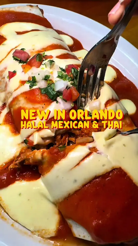 La Fonda Mexican Kitchen in Longwood showing chips & salsa, birria tacos, california burritos, churros, jarritos, mixed appetizer platter, video by tastychomps on TikTok