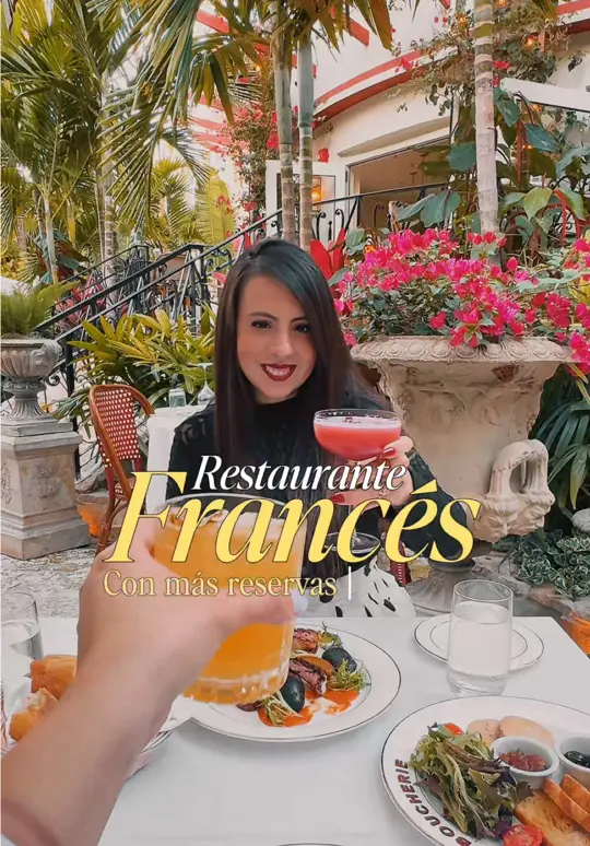 La Grande Boucherie Miami in Miami Beach showing review, visit, foie gras torchon with onion jam, filet mignon, profiteroles, video by hellentakesmiami on TikTok
