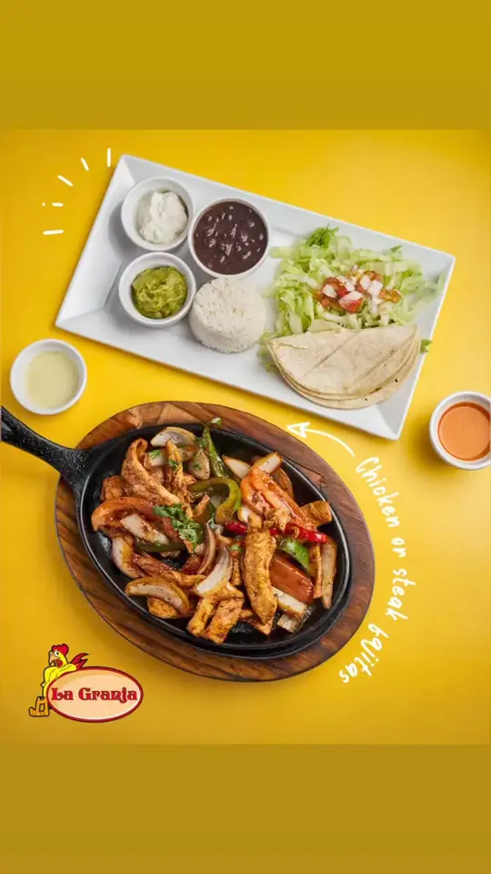 La Granja Restaurant Downtown Miami in Miami showing food, chicken fajitas, steak fajitas, video by La Granja Restaurants Official Fanpage on Facebook