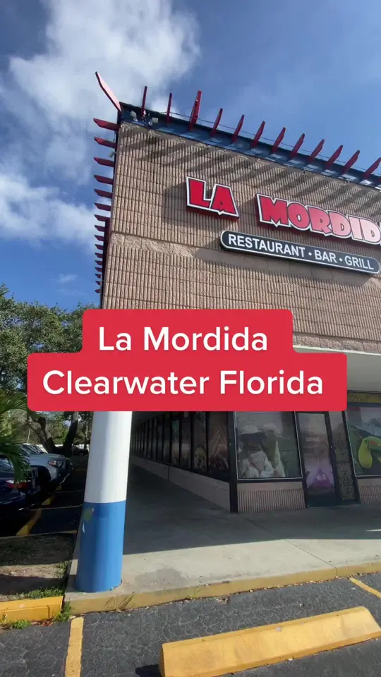 La Mordida Restaurant Bar & Grill in Clearwater showing latin food, restaurant visit, video by suitelifesanburg on TikTok