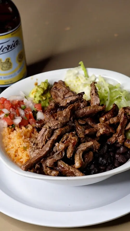 La Nopalera | Mexican Restaurant in Jacksonville showing food, carne asada bowl, video by La Nopalera Authentic Mexican Restaurant on Facebook