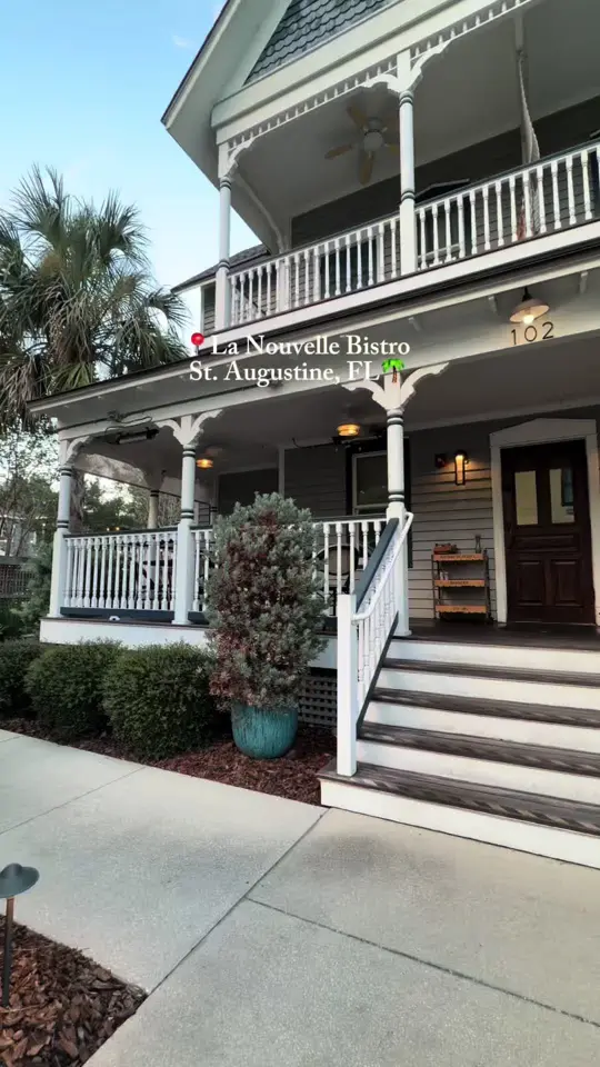 La Nouvelle Bistro in St. Augustine showing french food, review, visit, video by toikristina on TikTok