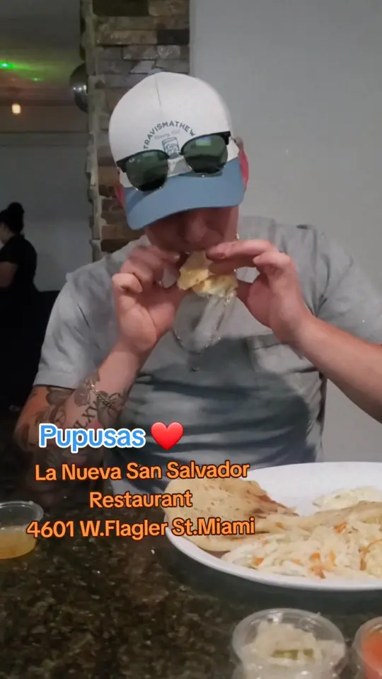La Nueva Argentina in Miami showing food, pupusas, video by la.nuevasansalvador on TikTok