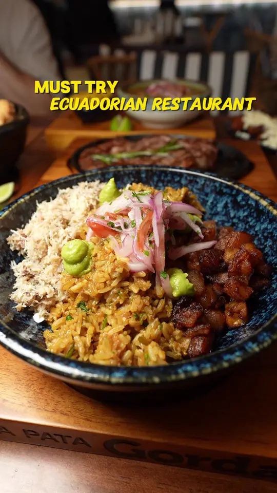 La Pata Gorda in Coral Gables showing restaurant, ecuadorian food, crab, traditional dishes, fusion dishes, video by explorewithgg on TikTok