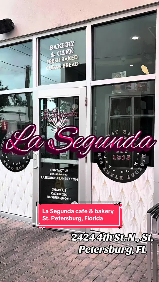 La Segunda Bakery and Cafe in St. Petersburg showing food review, sandwich, mojo chicken caesar sandwich, video by ntashahall on TikTok