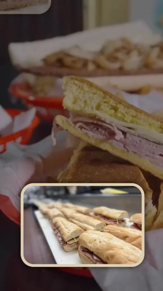 La Septima Cafe and Catering in Brandon showing food, cuban sandwich, video by La Septima Cafe on Facebook