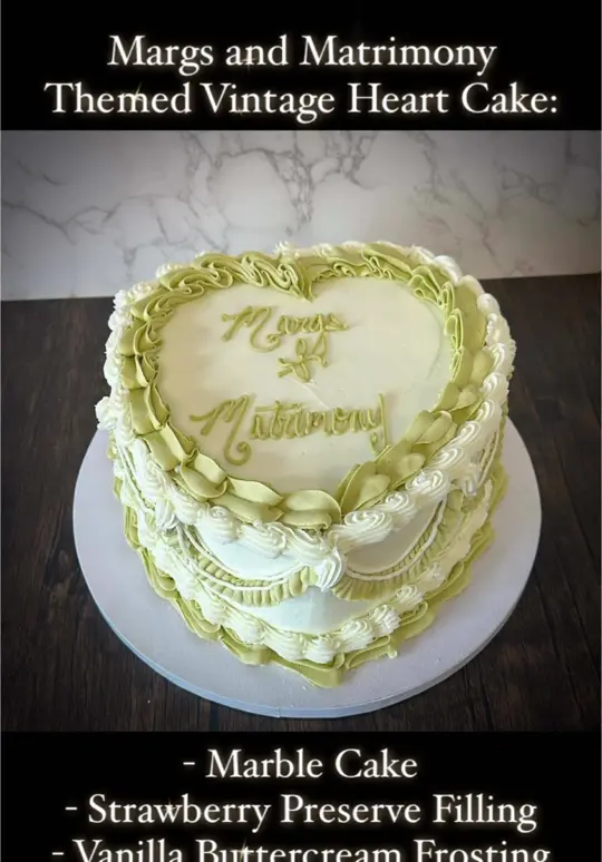 Lady Ray's Culinary Delights in Destin showing cake, vintage heart cake, video by ladyrayscd on TikTok