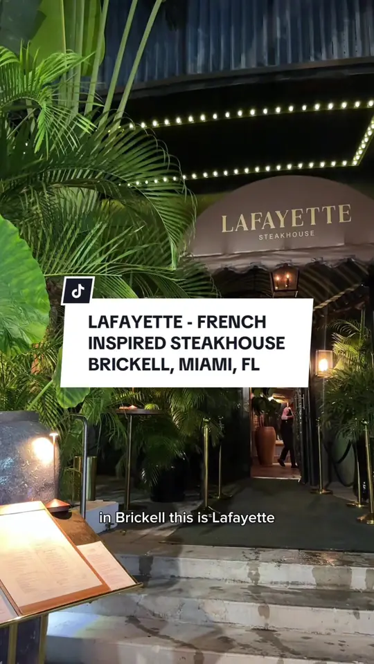 Lafayette Miami in Miami showing summer specials menu, beef tostada, lava cake, date night, video by innythefoodie on TikTok