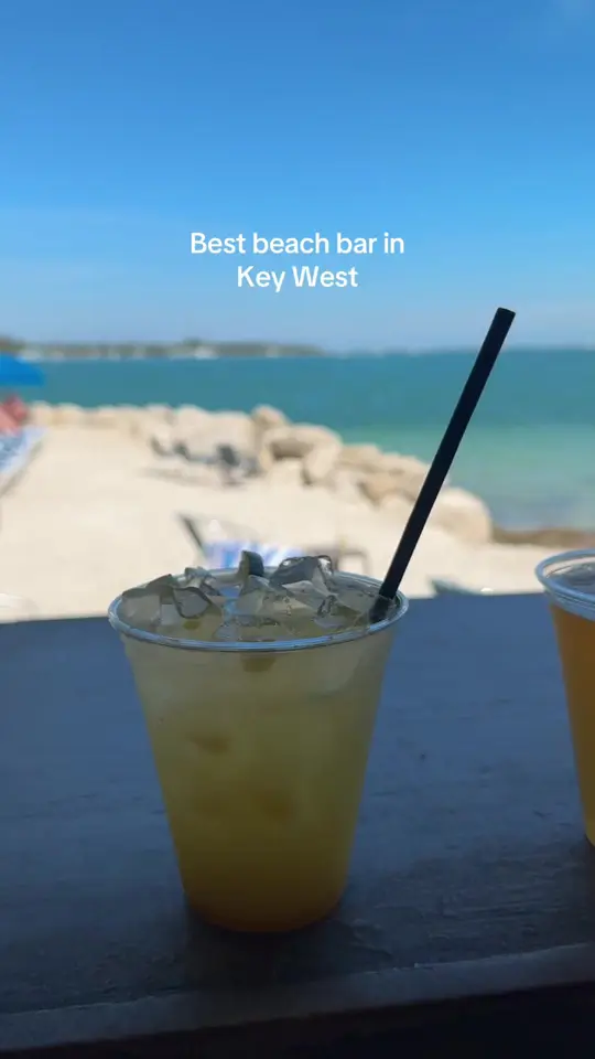 Lagerheads Beach Bar & Watersports in Key West showing review, visit, drinks, fish tacos, wings, smoked fish dip, video by hellofloridakeys on TikTok