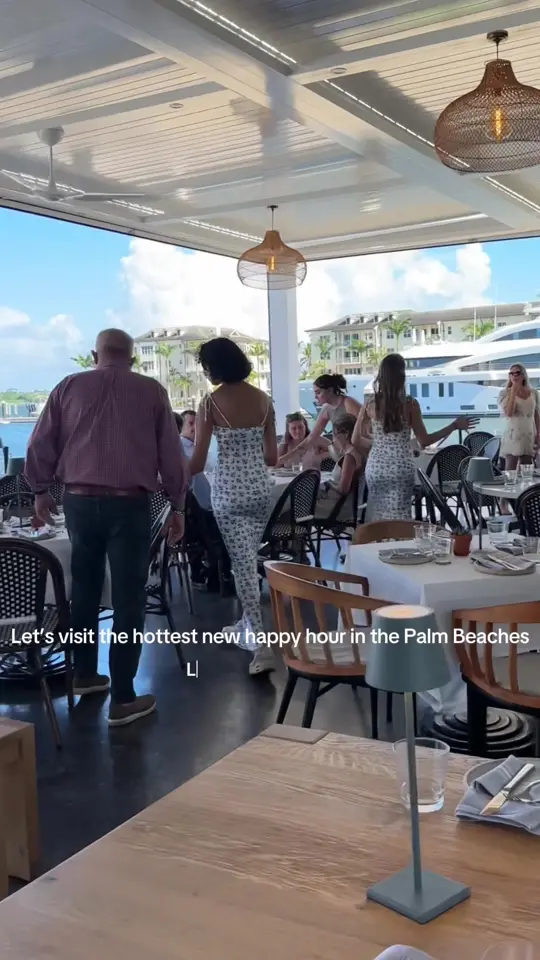 Lamarina Restaurant in West Palm Beach showing happy hour, sushi rolls, cocktails, wine, waterfront restaurant, video by themodernsavvy on TikTok