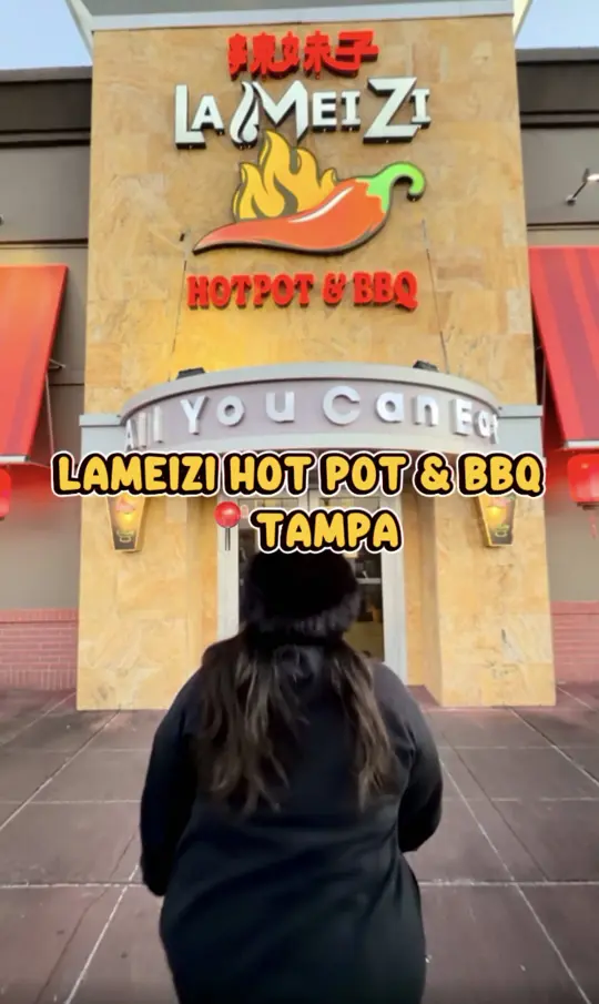 LaMeiZi Hot Pot & BBQ 辣妹子火锅烧烤 in Tampa showing all-you-can-eat, korean bbq, hot pot, group dinner, date night, video by realbrandonsocial on TikTok