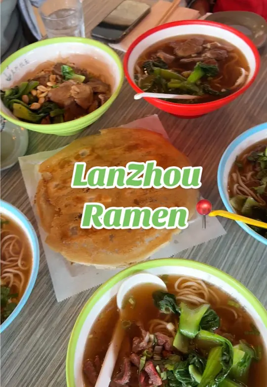 LanZhou Ramen in Doraville showing food, hand pulled noodles, pork, dumplings, video by ngoc.ck on TikTok