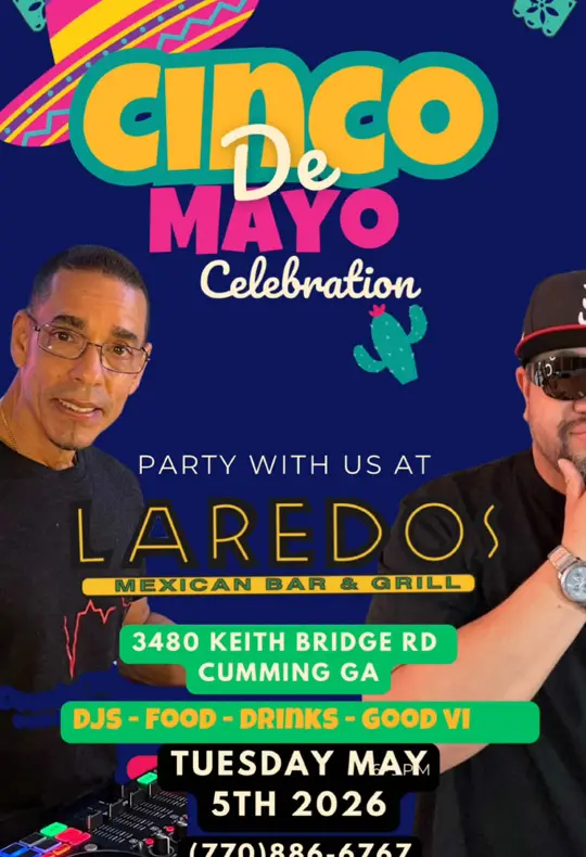 Laredos Mexican Restaurant – KEITH BRIDGE in Cumming showing event, cinco de mayo celebration, dj performance, food, drinks, video by djcrazyg on TikTok