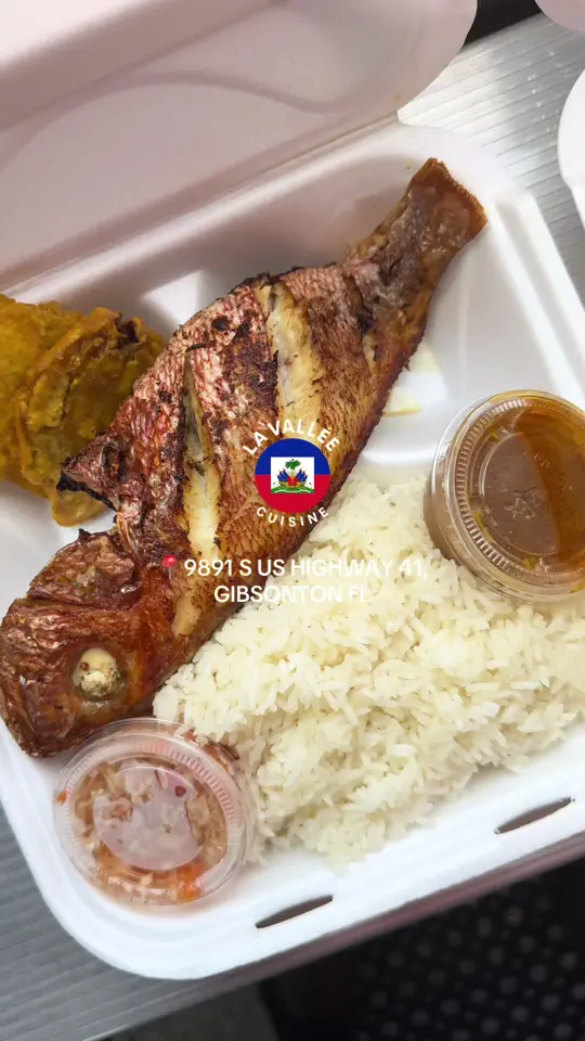  in Florida showing haitian food, caribbean flavors, video by lavallee.cuisine on TikTok