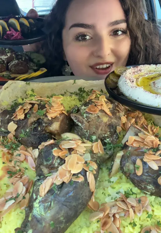 Layaly Mediterranean Restaurant in Chamblee showing review, braised lamb, halloween cocktails, video by cocoeatz on TikTok