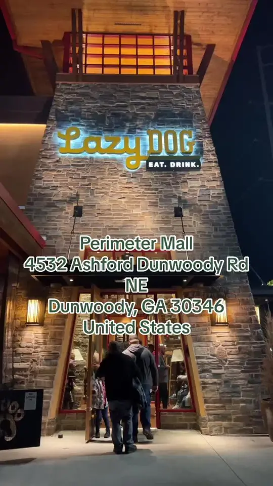 Lazy Dog Restaurant & Bar in Dunwoody showing food, restaurant visit, video by alleraaaa_ on TikTok