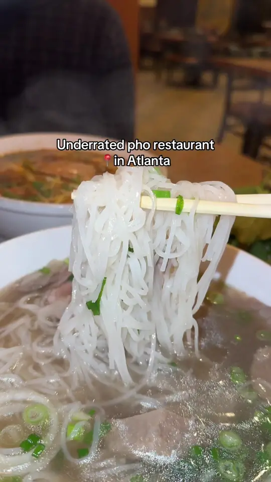 Le Mekong Vietnamese Cuisine in Johns Creek showing pho, fish pineapple soup, video by gloriandjustin on TikTok
