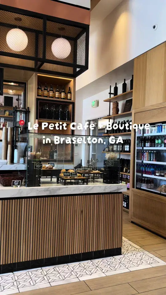 Le Petit Cafe + Boutique in Braselton showing coffee, pastry, cafe visit, video by foodie_shu on TikTok