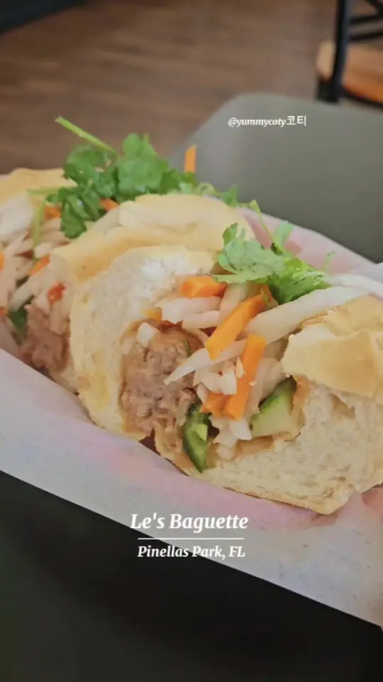  in Florida showing food, bánh mì, regular size bánh mì xíu mại, video by yummycoty on TikTok