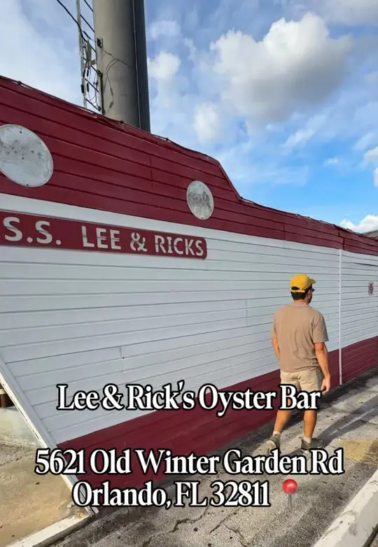 Lee & Rick's Oyster Bar in Orlando showing oyster bar, visit, seafood, video by kevinjosepr on TikTok