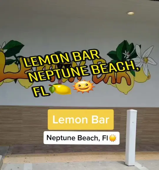 Lemon Bar in Neptune Beach showing food, video by thesweetend on TikTok