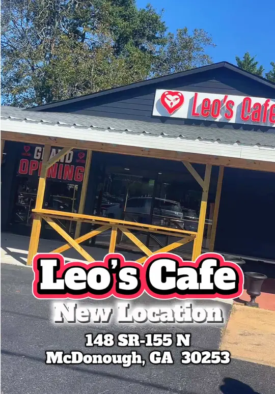 Leo's Cafe in McDonough showing restaurant, breakfast, video by mommymiatamoves on TikTok