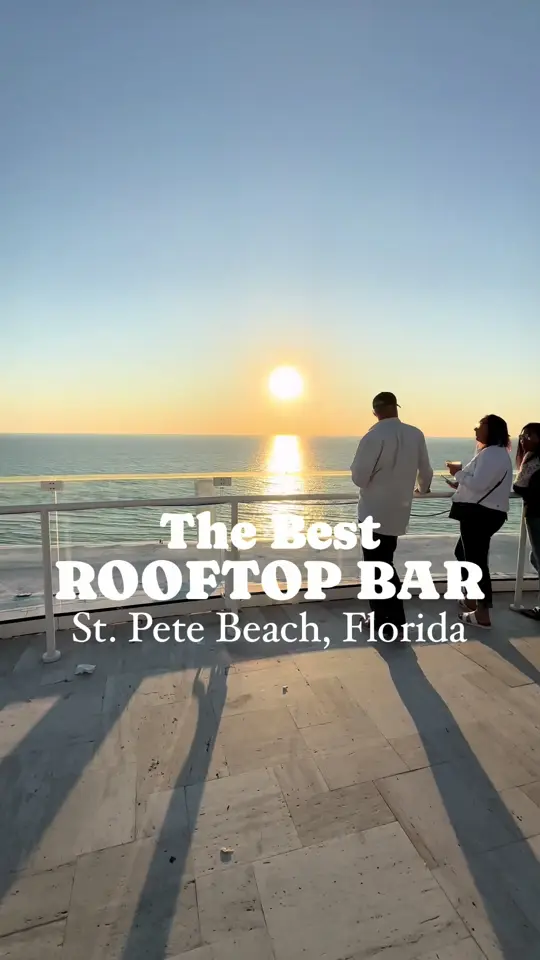 Level 11 Rooftop Bar & Lounge in St. Pete Beach showing cocktail, craft cocktail, rooftop lounge, 360° views, video by thingstodotampabay on TikTok