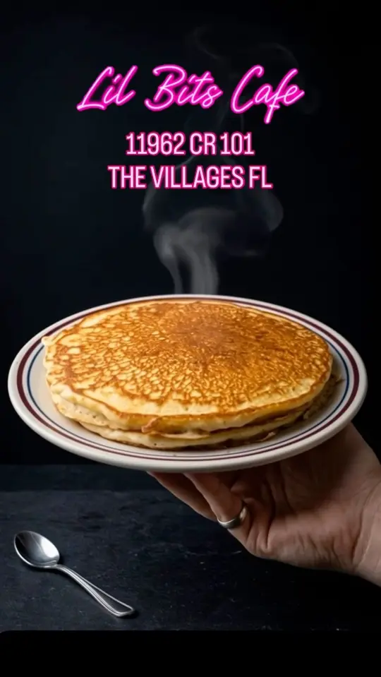 Lil Bits Cafe in The Villages showing breakfast, homemade breakfast, video by Li'l bits cafe official on Facebook