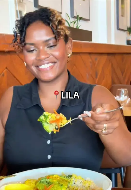 Lila in Sarasota showing review, visit, kokuho rose rice tots, crab cakes, med bowl, video by eatlocalflorida on TikTok
