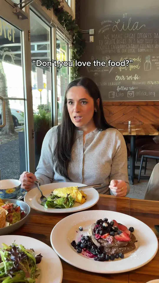 Lila in Sarasota showing brunch, weekend brunch, video by lila_srq on TikTok