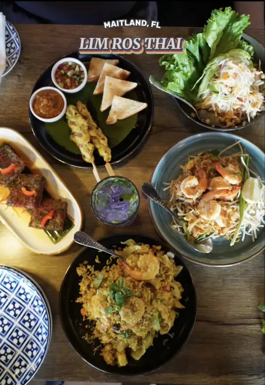 Lim Ros Thai Restaurant in Maitland showing restaurant, thai food, video by morgany.eats on TikTok