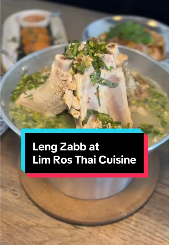 Lim Ros Thai Restaurant in Maitland showing food, leng zabb, video by eatswithalicia on TikTok