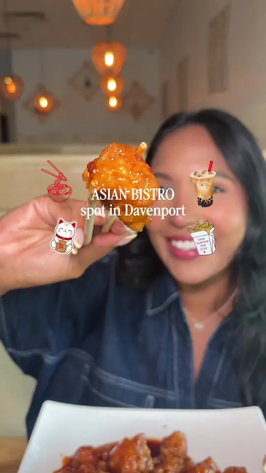 Lin's Asian Cuisine in Miramar Beach showing review, cozy atmosphere, comfort food, video by eliana.armas on TikTok