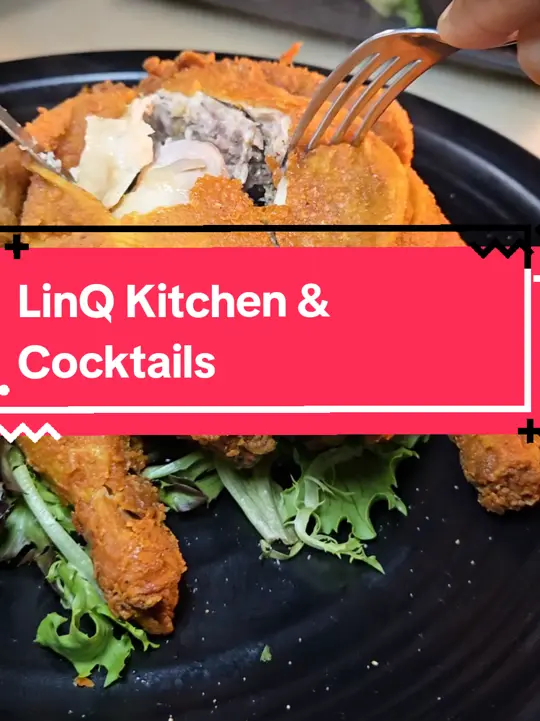 Linq Kitchen & Cocktails in Stockbridge showing restaurant visit, review, cocktails, rum punch, long island iced tea, happy hour, video by antlantaeats on TikTok