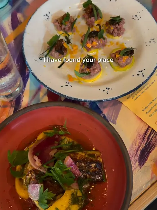 Little Bear in Atlanta showing review, dry fried tomatoes, video by atl.pov on TikTok