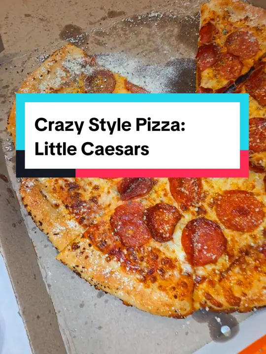 Little Caesar's Pizza in Marietta showing review, pizza, video by cdeatsatlanta on TikTok