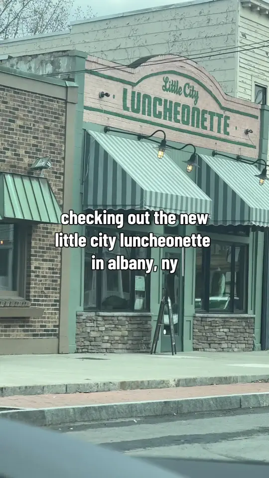 Little City Luncheonette in Albany showing review, visit, video by jennajewell on TikTok