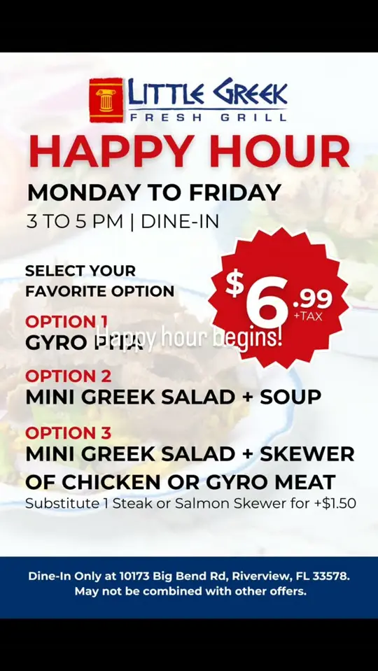 Little Greek Fresh Grill in Altamonte Springs showing restaurant, food, video by Little Greek Fresh Grill on Facebook