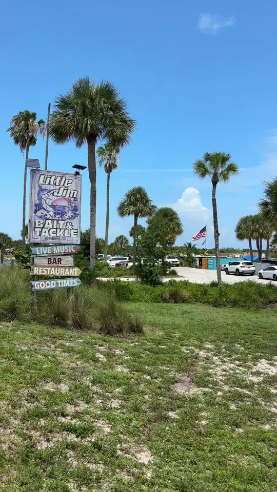 Little Jim Bait & Tackle in Fort Pierce showing seafood, bait, waterfront atmosphere, community staple, local favorite, video by kylebarbre on TikTok