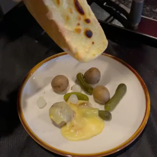 Little Paris | French Cuisine • Tallahassee in Tallahassee showing food, raclette cheese, charcuterie, potatoes, pickles, onion, video by Little Paris Tallahassee on Facebook