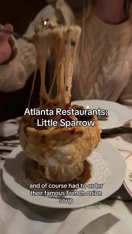 Little Sparrow in Atlanta showing french food, restaurant review, video by christinebeldon on TikTok