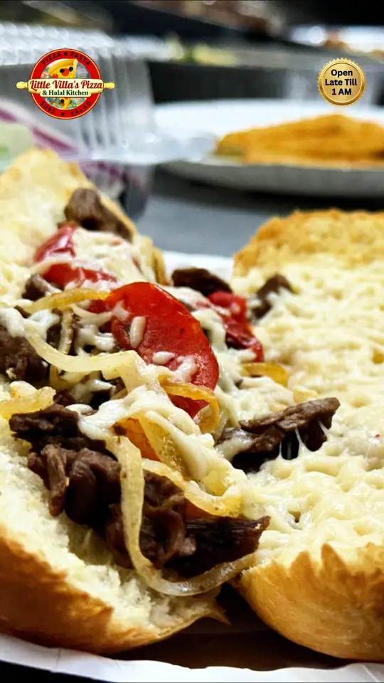 Little Villa's Halal Kitchen in Lilburn showing pizza, cheesy magic, video by Little Villa's Halal Kitchen on Facebook