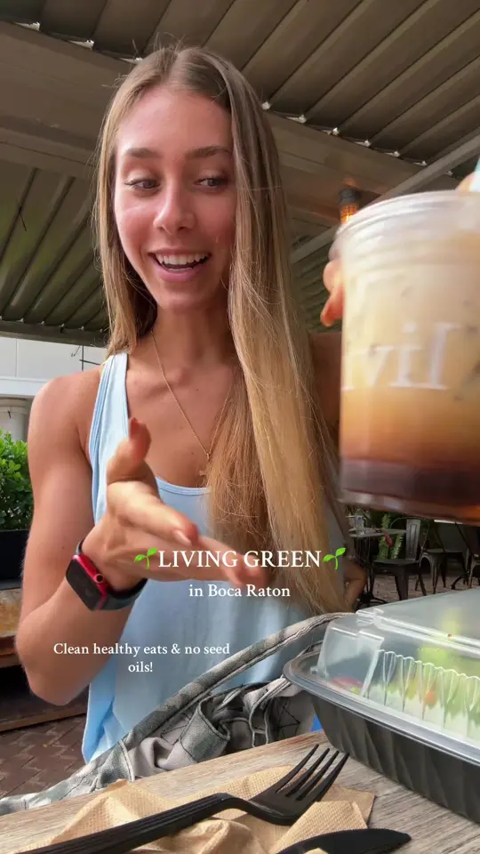 Living Green Cafe - Pompano in Pompano Beach showing healthy food, clean eating, restaurant visit, video by fitbyma on TikTok