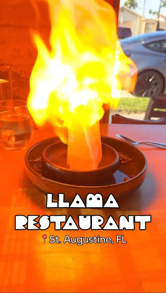 Llama Restaurant in St. Augustine showing visit, food review, salmon ceviche, anticuchos, surf and turf, seafood paella, video by Marshaun Hymon on Facebook
