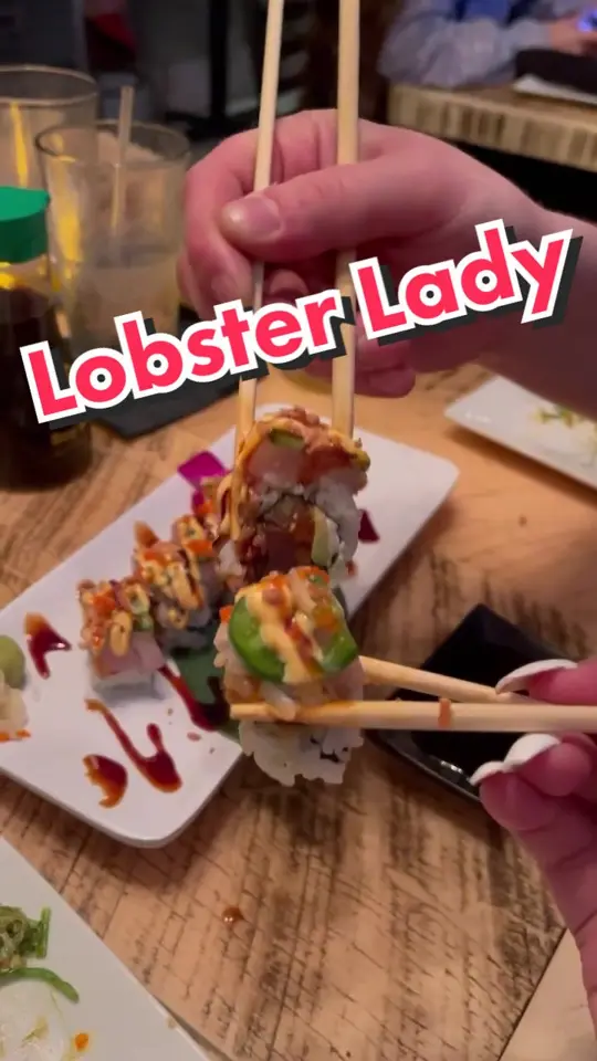 Lobster Lady in Cape Coral showing lobster, sushi, video by forkingoodtime on TikTok