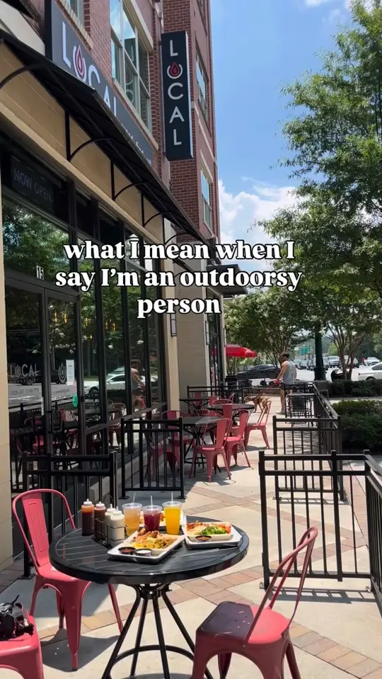 Local Expedition Wood Fired Grill in Sandy Springs showing restaurant, patio, video by The Local Expedition Wood Fired Grill on Facebook