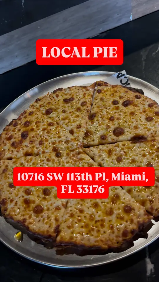 LOCAL PIE in Miami showing review, pizza, cauliflower pizza, video by gabeatsdade on TikTok